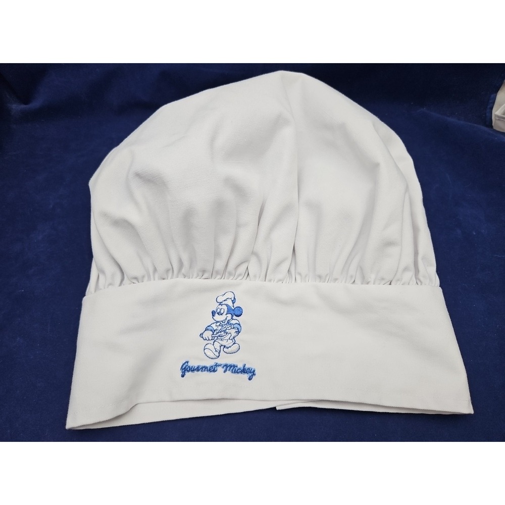 Mickey Mouse Chef's Hat Youth Disney White With Blue Logo